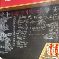 the current menu  at Caffé La Feltrinelli in Florence