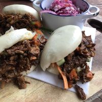Faux duck bao buns with slaw at The Radcliffe Arms in Hitchin