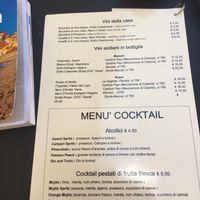Menu  at Picnic in Noto