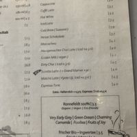 Heißgetränke / hot drinks  at Villa Kalka in Cologne