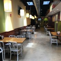 Seating area at Burger MooVment in Elmwood Park