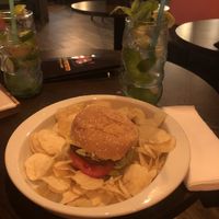 Burger + Chips at Couch Potato in Vienna