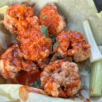 Cauliflower wings. I didn’t get any sauce like in the menu description    at Belenty's Love in Fort Worth