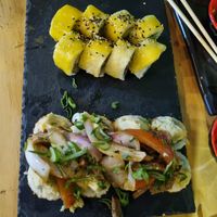 Mango y saltado at Kambo Vegan Sushi in Santiago