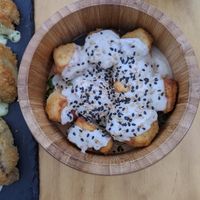 Cubitos de tofu at Kambo Vegan Sushi in Santiago