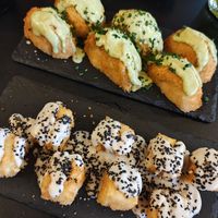 Entradas incluidas en los combinados at Kambo Vegan Sushi in Santiago