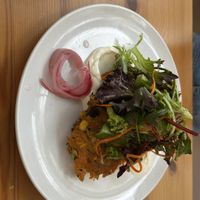 Thai spiced fritters  at Cafe Stepping Stone in Canberra