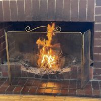 Lovely warm winter fire!  at Cafe Stepping Stone in Canberra