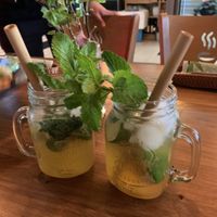 Iced green tea at Com Chay in Mannheim