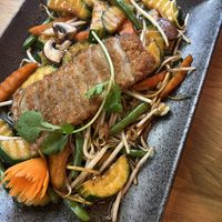 vegan duck with rice  at Com Chay in Mannheim