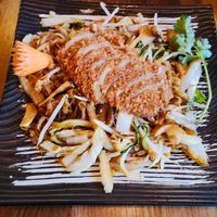 Reisbandnudeln mit Entenimitat (Hoisin Sauce dazu ist eine sehr leckere Ergänzung) at Com Chay in Mannheim