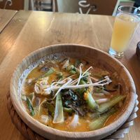 Udon Noodle Curry Soup  at Com Chay in Mannheim