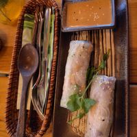 Summer Rolls with peanut sauce at Com Chay in Mannheim