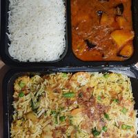 vegan aloo baingan & biryani at Indian Palace in Goeppingen