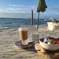 Breakfast at Lido Beach Club  in Playa Del Carmen