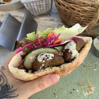 Falafel  #Veganuary at Lido Beach Club  in Playa Del Carmen
