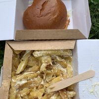 Vegan burger and chips at Awesome Chips in Birmingham