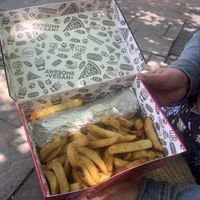 Wrap and chips  at Awesome Chips in Birmingham