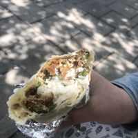 Inside of wrap. Cheese could have been a bit more spread throughout  at Awesome Chips in Birmingham