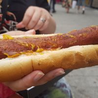 Hot dog at Awesome Chips in Birmingham