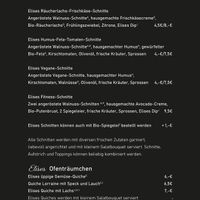 Menu at Elise in Aachen