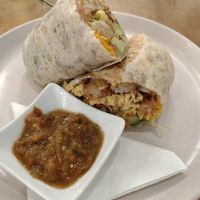 Breakfast burrite👌 at MeeMa's in Long Beach