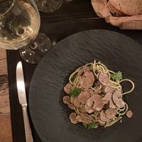 vegan truffle pasta  at Kasai in Praiano