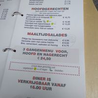 Vegan optie op menu staat duidelijk aangegeven at De Brugkabouter in Eerbeek