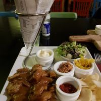 Vegan saté at De Brugkabouter in Eerbeek