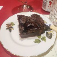 Cherry brownie at The Gherkin in Manchester