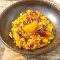 Tofu and Mediterranean Paella at The Lighthouse   in Milford On Sea