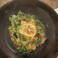 Vegan smoked tofu and vegetable “paella"  at The Lighthouse   in Milford On Sea