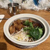 Vegan Duck Soup with noodles  at Glur in New York City