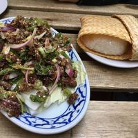 Impossible larb at Glur in New York City