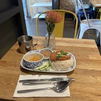 Vegan chicken dish at Glur in New York City