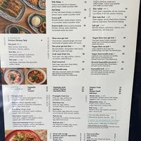 Wall menu at Glur in New York City