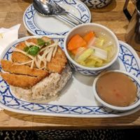 Vegan khao mun gai tod at Glur in New York City