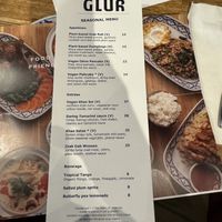 Glur seasonal menu March 2025  at Glur in New York City