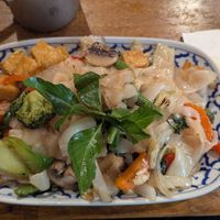 Noodle dish with tofu at Glur in New York City