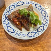 Chive pancakes at Glur in New York City