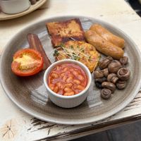 Vegan fry with beans instead of black pudding which was out of stockk  at The Lamppost Cafe in Belfast