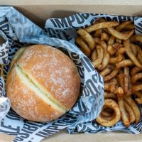 The scorpion and curly fries  at The Bayside Cafe in Everett