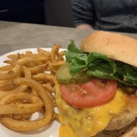 Chickun Ghost w/ curly fries   at The Bayside Cafe in Everett