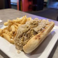 German Brat  at The Bayside Cafe in Everett