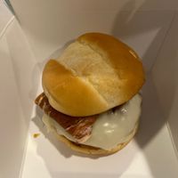 Sliders with cheese and bacon  at The Bayside Cafe in Everett