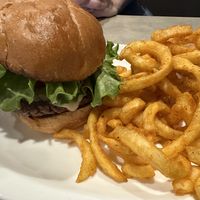 Classic burgerr  at The Bayside Cafe in Everett