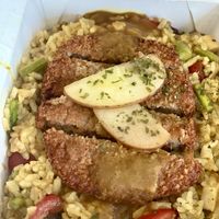 Katsu Curry Risotto (OmniPork, Asparagus, King Oyster Mushrooms, Apple, Cherry Tomatoes) at Friends of Years in New Territories