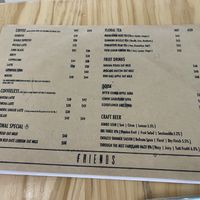 Drinks menu  at Friends of Years in New Territories