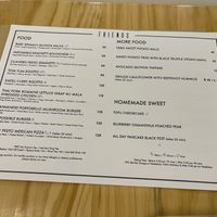 Food menu  at Friends of Years in New Territories