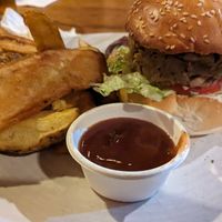 Jackfruit burger at Strawberry Tree in Kaikoura